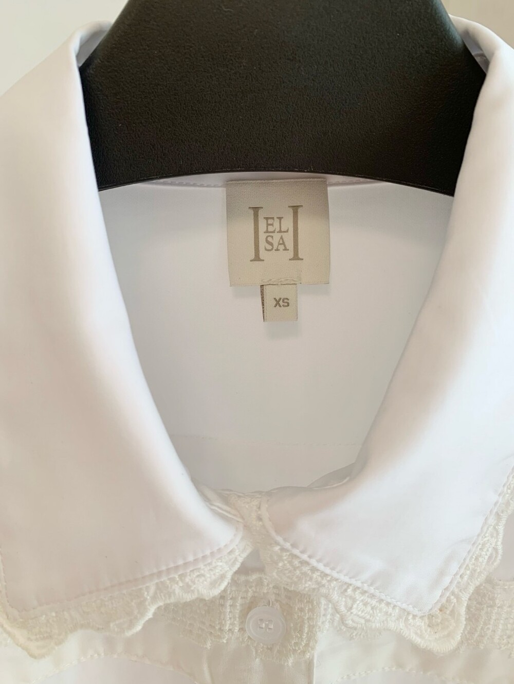 Helsa The Summer Overshirt With Vintage Swiss Embroidery in White - Picture 13 of 15